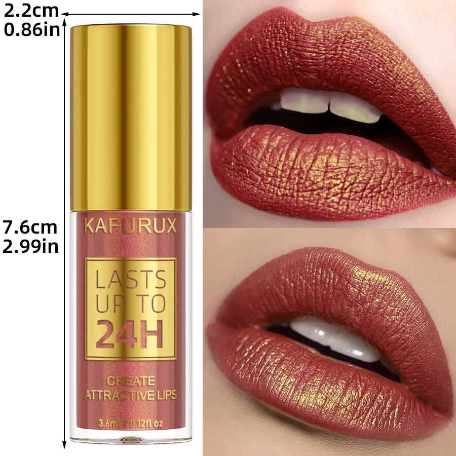 Glitter Metallic Lip Gloss – Long-Lasting Waterproof Shine
