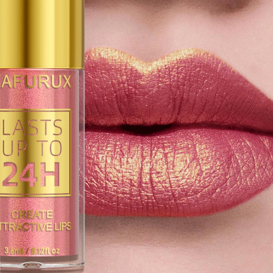 Glitter Metallic Lip Gloss – Long-Lasting Waterproof Shine