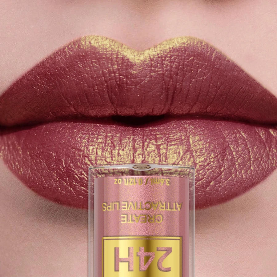 Glitter Metallic Lip Gloss – Long-Lasting Waterproof Shine